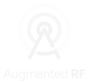 Augmented RF logo white mark with gradient circles